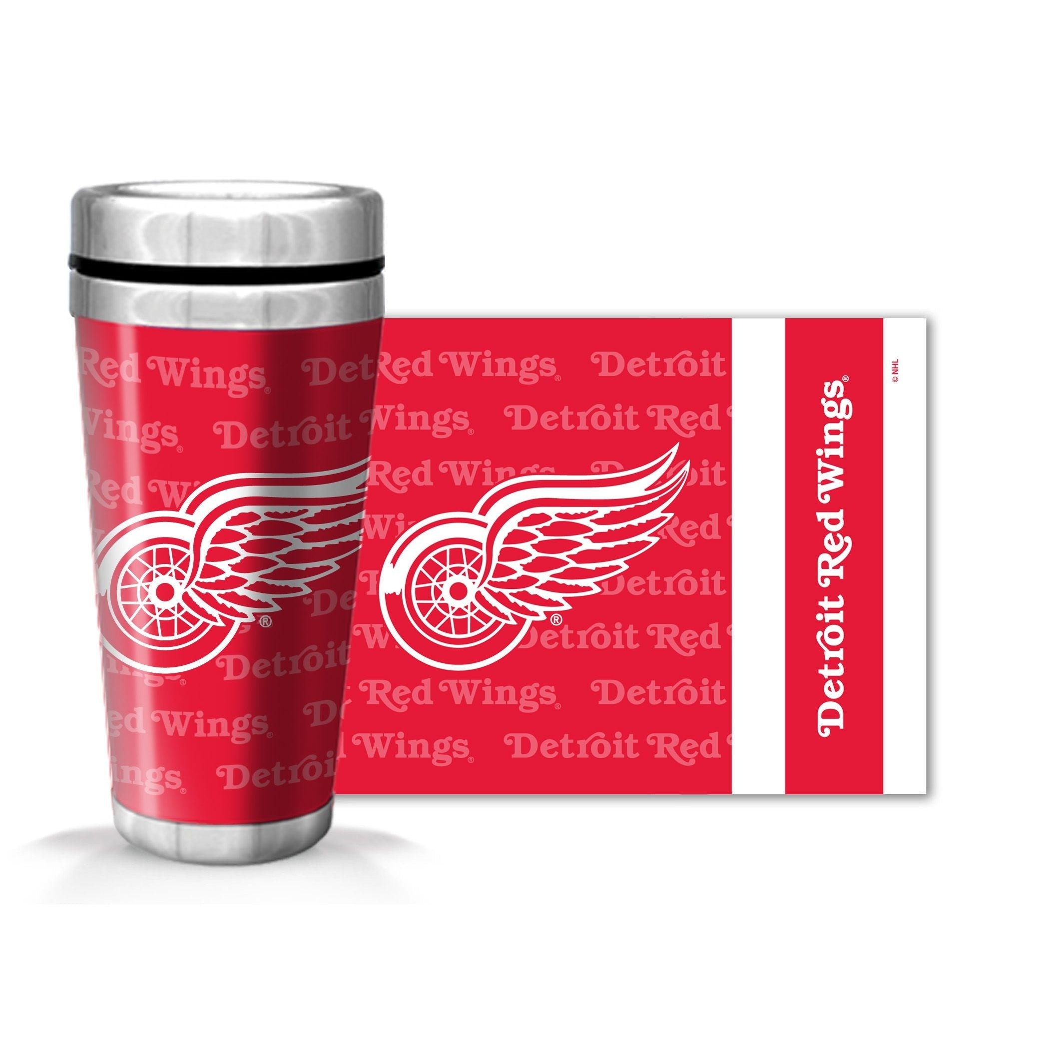 NHL Detroit Red Wings Hockey Logo Full Wrap Travel Mug, 14-oz
