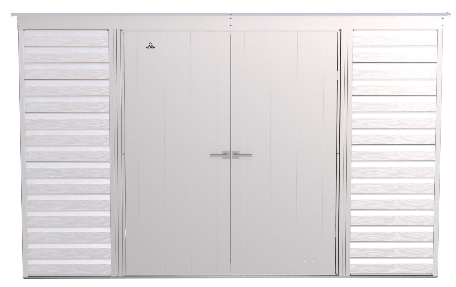 Arrow Select Galvanized Steel Storage Shed, Flute Grey, 10-ft x 4-ft
