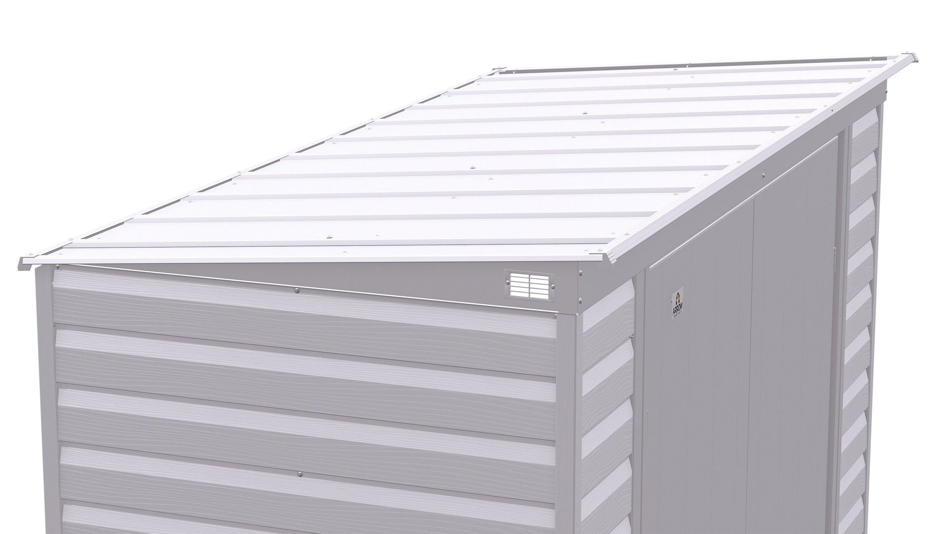 Arrow Select Galvanized Steel Storage Shed, Flute Grey, 10-ft x 4-ft