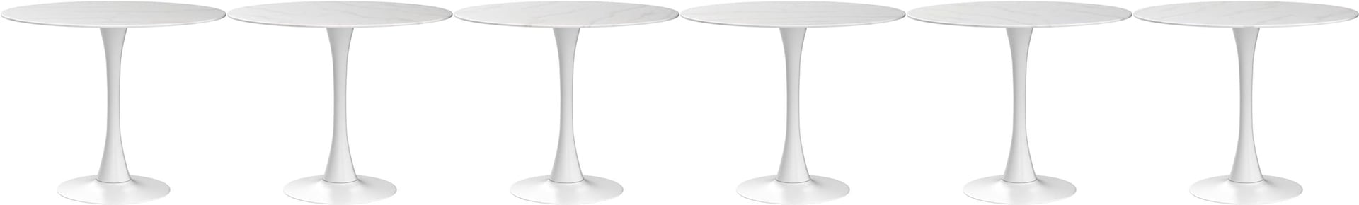 Take Me Home Leo Faux Marble Dining Table Tulip Base