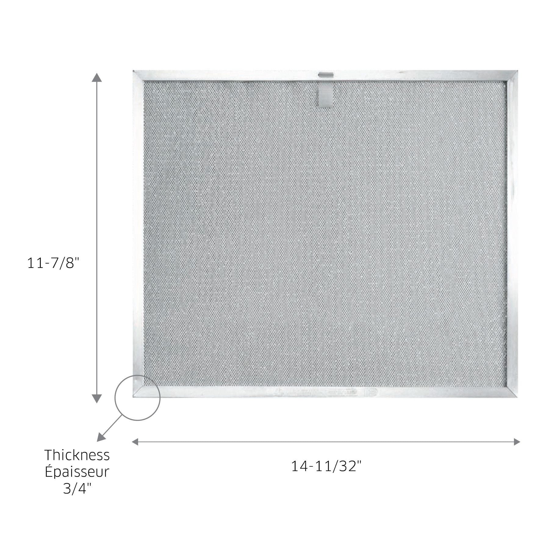 Broan Nutone BPS2FA30 Aluminum Replacement Filter for Broan Allure II Range Hoods