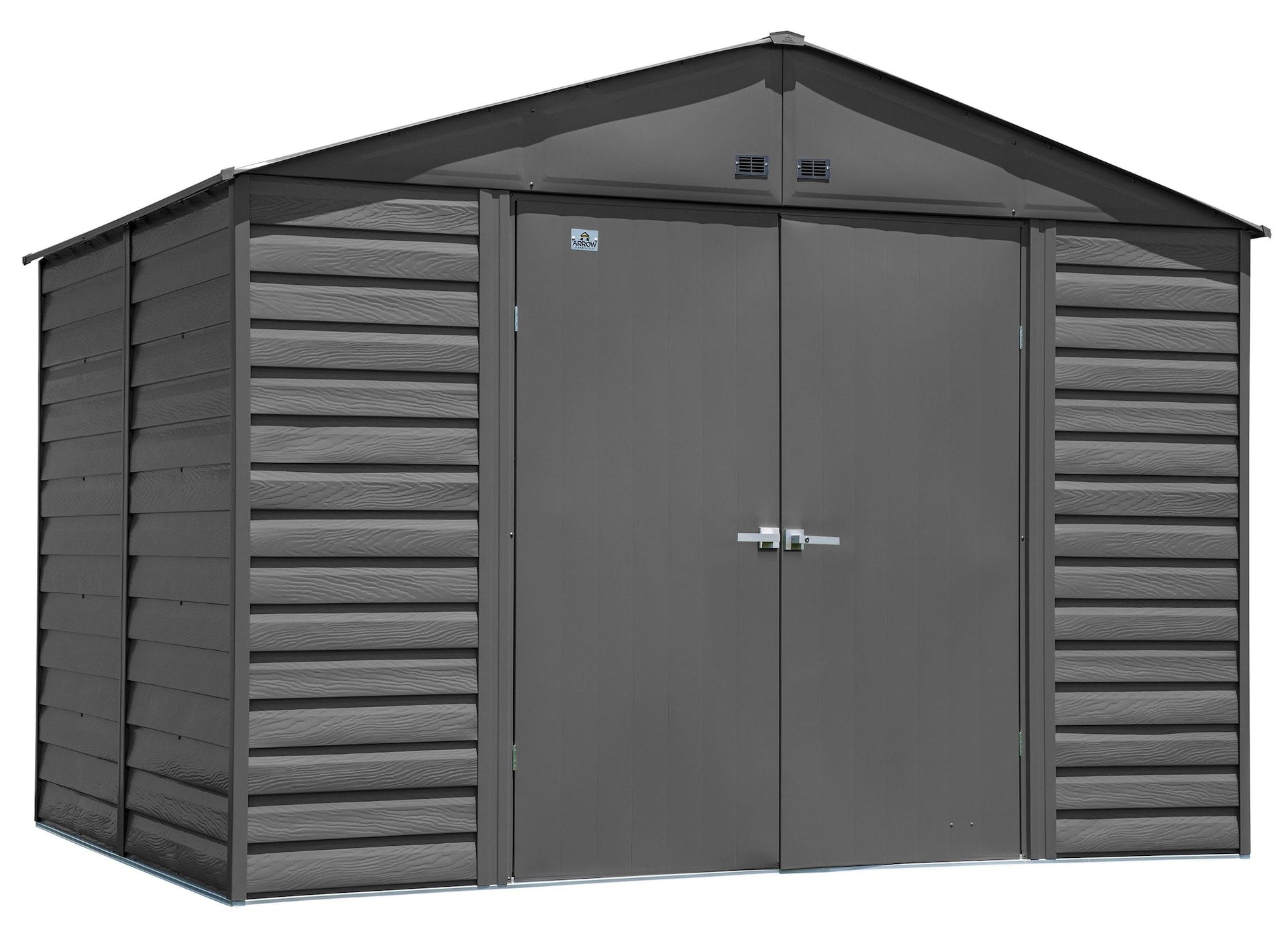 Arrow Select Galvanized Steel Storage Shed, Charcoal, 10-ft x 8-ft