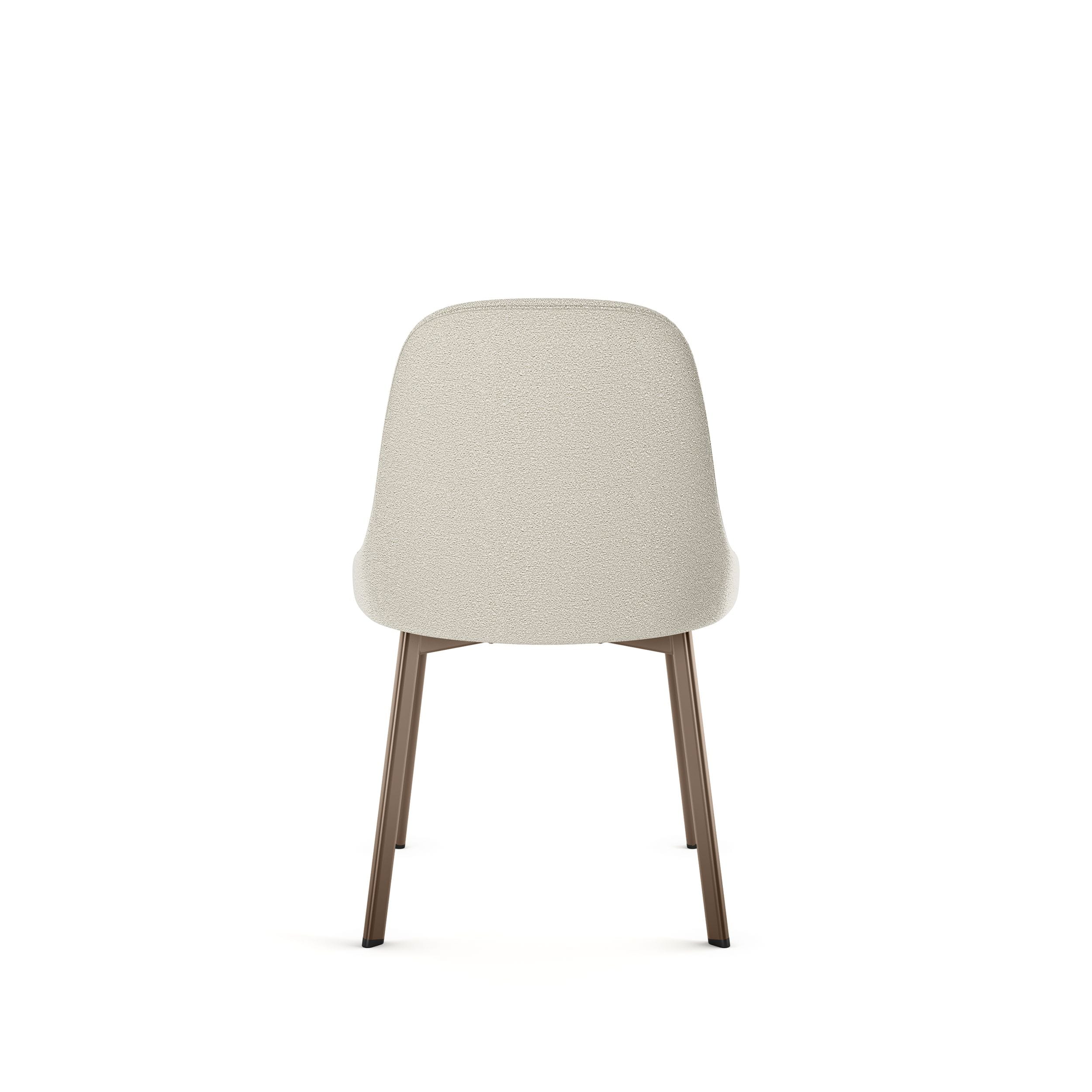 Amisco Harper Upholstered Dining Chair, Boucle Polyester Fabric & Bronze Metal Frame