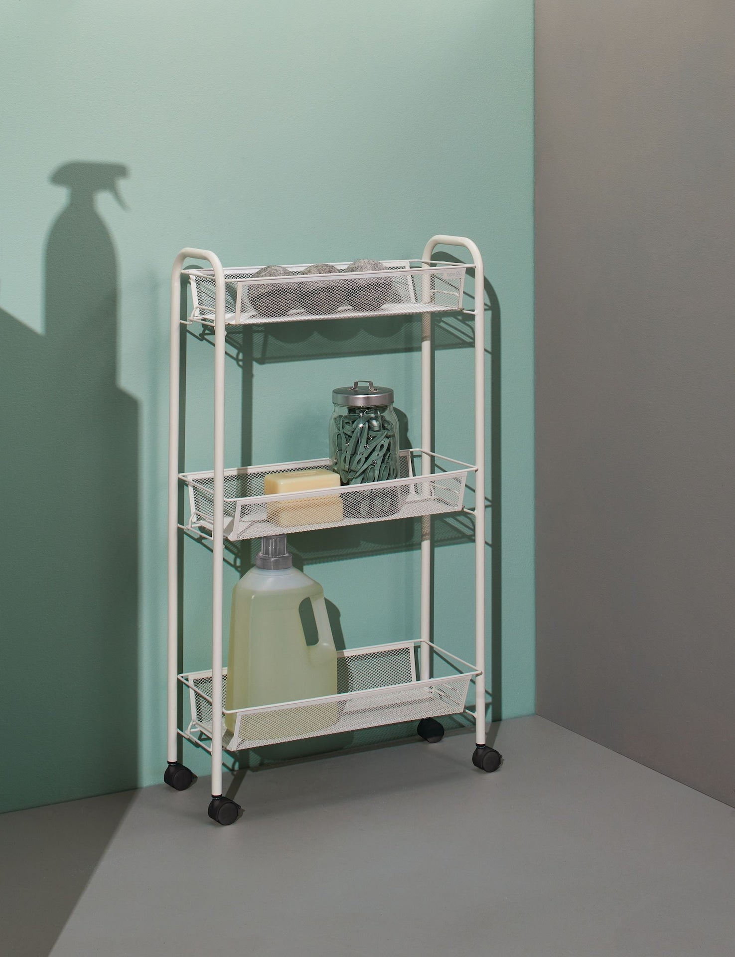 type A 3-Tier Mesh Wire Slim Storage Cart