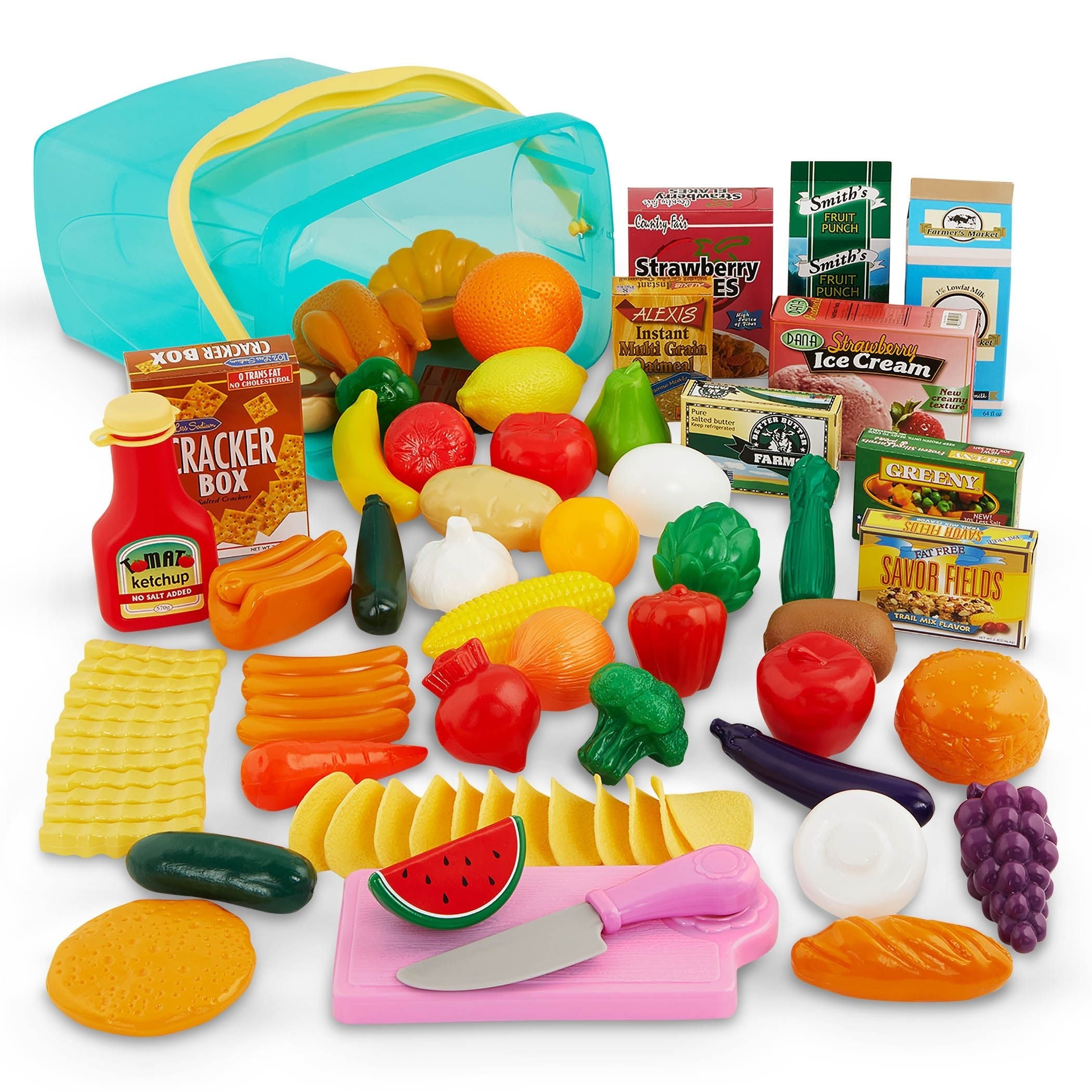Battat Pantry in a Bucket Realistic Toy Set, 79-pc