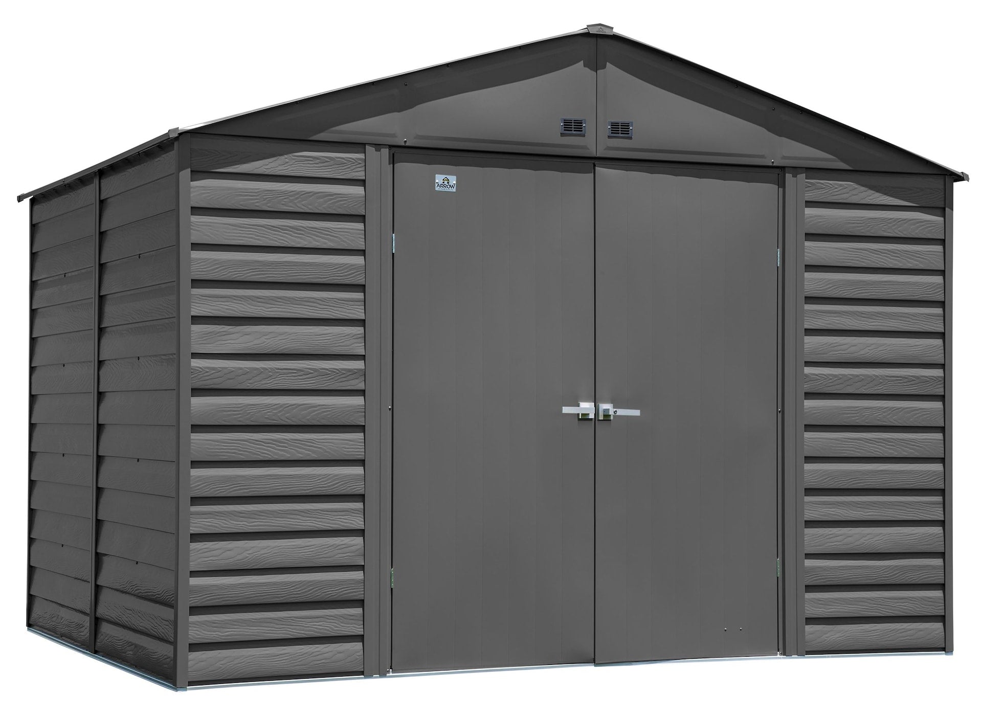 Arrow Select Galvanized Steel Storage Shed, Charcoal, 10-ft x 8-ft