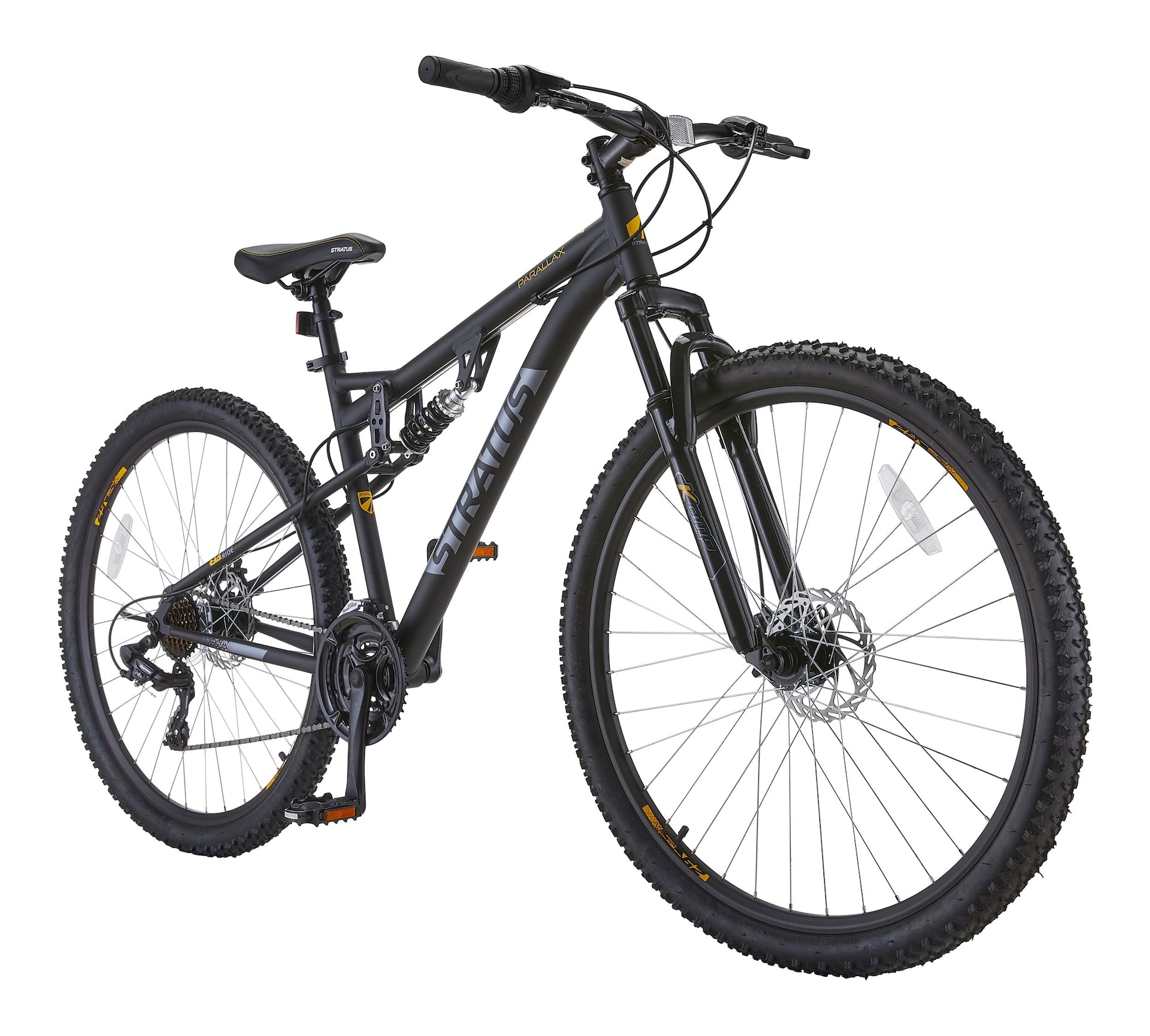 Stratus Parallax Dual-Suspension Mountain Bike, 29-in Wheel, Black