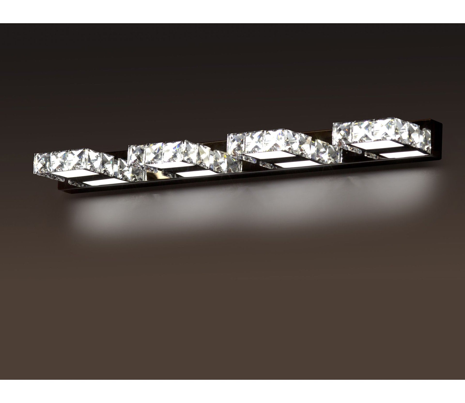 CANVAS Isabella 4-Light Crystal Design LED Vanity Light Fixture, Chrome